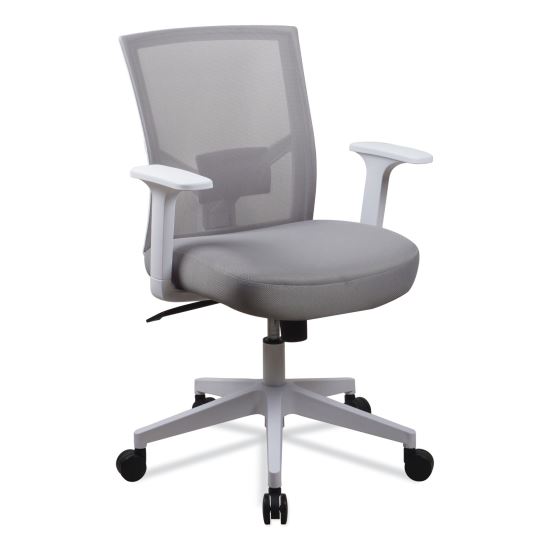 Mesh Back Fabric Task Chair, Supports Up to 275 lb, 17.32" to 21.1" Seat Height, Gray Seat, Gray Back1