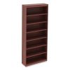 Alera Valencia Series Square Corner Bookcase, Seven-Shelf, 35.63w x 11.81d x 83.86h, Cherry1