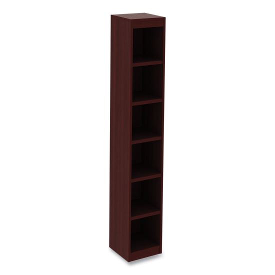 Alera Valencia Series Narrow Profile Bookcase, Six-Shelf, 11.81w x 11.81d x 71.73h, Mahogany1