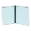 Top Tab Classification Folders, 2" Expansion, 2 Fasteners, Letter Size, Light Blue Exterior, 25/Box1