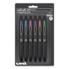 207 Plus+ Gel Pen, Retractable, Medium 0.7 mm, Inspirational Ink-Color Assortment, Black Barrel, 6/Pack1