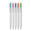 uniONE Gel Pen, Retractable, Medium 0.7 mm, Fashion Ink-Color Assortment, White Barrel, 5/Pack1