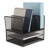 Wire Mesh Combination Organizer, Vertical/Horizontal, 7 Sections, Letter-Size, 11.22 x 13.23 x 11.34, Matte Black1