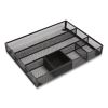 Mesh Drawer Organizer, Six Compartment, 15.43 x 12.2 x 2.68, Black1