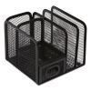 Five Compartment Wire Mesh Accessory Holder, 5.9 x 6.29 x 5.11, Black2