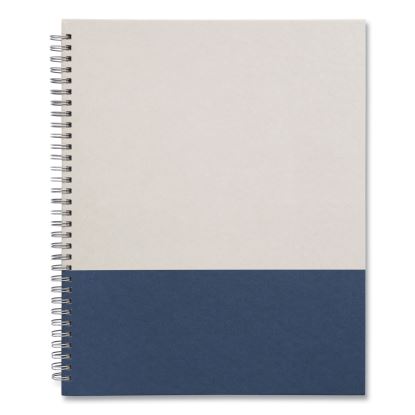 Wirebound Hardcover Notebook, 1 Subject, Narrow Rule, Gray/Blue Cover, 11 x 8.5, 80 Sheets1