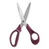 Stainless Steel Scissors, 8" Long, 3.58" Cut Length, Purple Straight Handle2