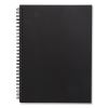 Wirebound Soft-Cover Notebook, 1 Subject, Narrow Rule, Black Cover, 9.5 x 6.5, 80 Sheets1