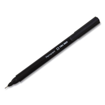 Permanent Marker, Pen-Style, Extra-Fine Needle Tip, Black, Dozen1