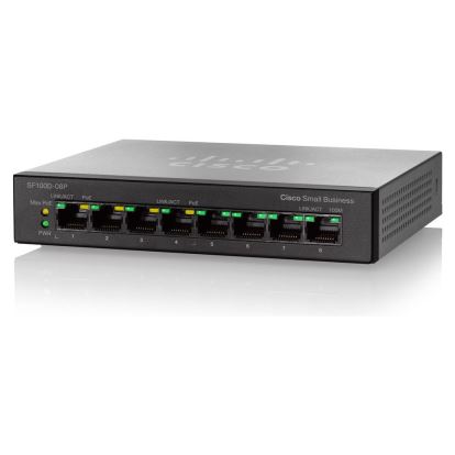 Cisco SF100D-08P Unmanaged Power over Ethernet (PoE) Black1