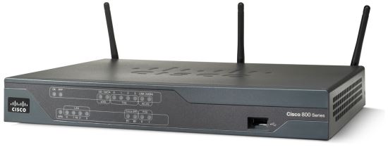 Cisco 881 wireless router Fast Ethernet Black1