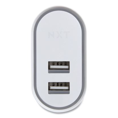 Wall Charger, Two USB-A Ports, White1