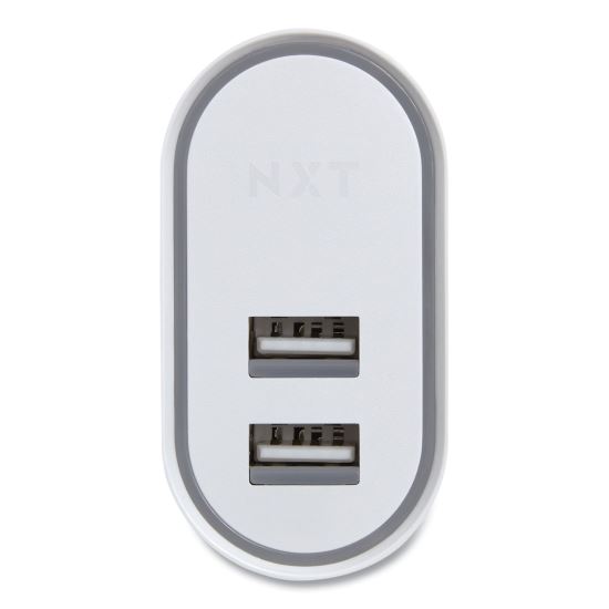 Wall Charger, Two USB-A Ports, White1