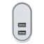 Wall Charger, Two USB-A Ports, White1