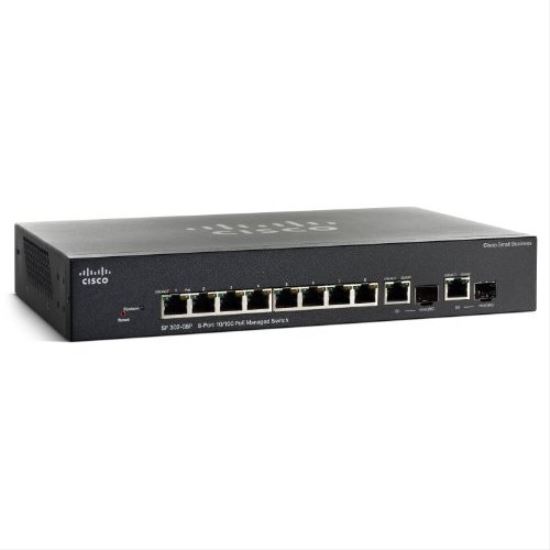 Cisco SF302-08P Managed L3 Power over Ethernet (PoE) Gray1