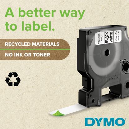 DYMO D1 Standard - Black on Green - 12mm label-making tape1