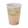 EcoSmart Recycled Fiber Hot/Cold Cups, 12 oz, Kraft/Green, 50/Sleeve, 20 Sleeves/Carton1