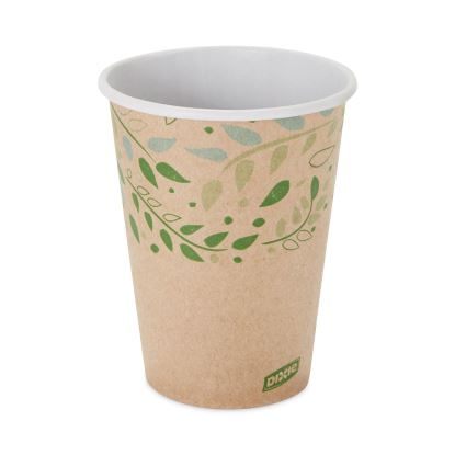 EcoSmart Recycled Fiber Hot/Cold Cups, 12 oz, Kraft/Green, 50/Sleeve, 20 Sleeves/Carton1