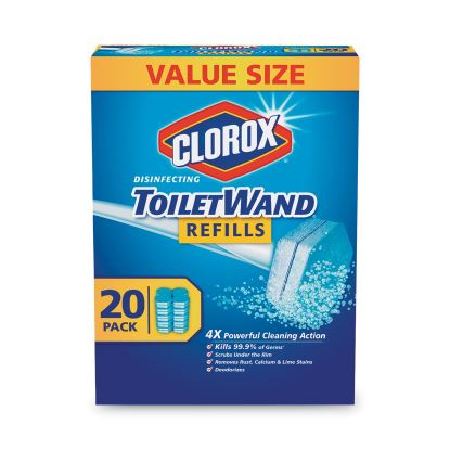 Disinfecting ToiletWand Refill Heads, Blue/White, 20/Pack1