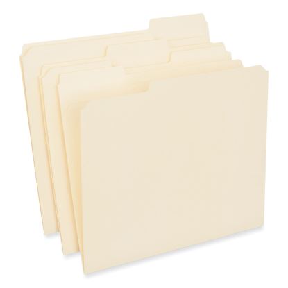 Top Tab File Folders, 1/3-Cut Tabs: Assorted, Letter Size, 0.75" Expansion, Manila, 250/Carton1