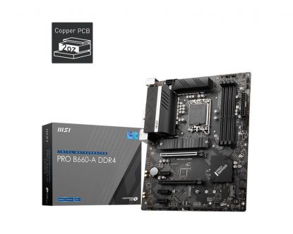 MSI PRO B660-A DDR4 motherboard Intel B660 LGA 1700 ATX1