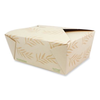 No Tree Folded Takeout Containers, 95 oz, 6.5 x 8.7 x 3.5, Natural, Sugarcane, 160/Carton1