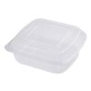 PLA Hinged Clamshells, 46 oz, 8.3 x 8.6 x 3.1, Clear, Plastic, 300/Carton1