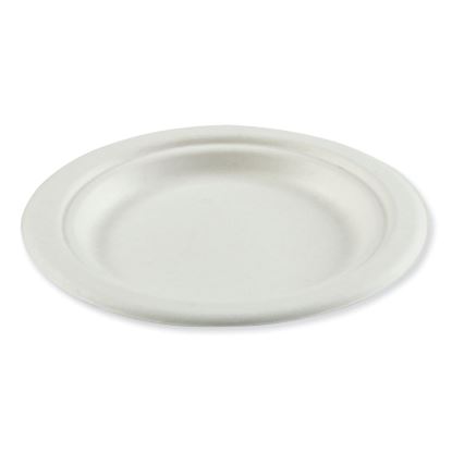 Bagasse PFAS-Free Dinnerware, Plate, 6", White, 1,000/Carton1