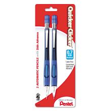 Quicker Clicker Mechanical Pencil, 0.7 mm, HB (#2.5), Black Lead, Blue Barrel, 2/Pack1