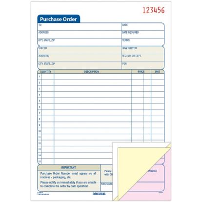 Adams 3-Part Carbonless Purchase Order Forms1