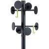 Stan3 Steel Coat Rack, Stand Alone Rack, Eight Knobs, 15w x 15d x 69.3h, Black2