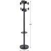 Stan3 Steel Coat Rack, Stand Alone Rack, Eight Knobs, 15w x 15d x 69.3h, Black6