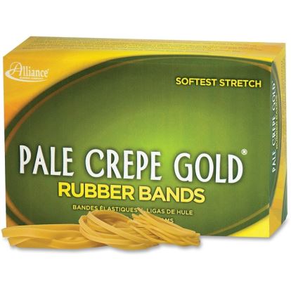 Alliance Rubber 20545 Pale Crepe Gold Rubber Bands - Size #541