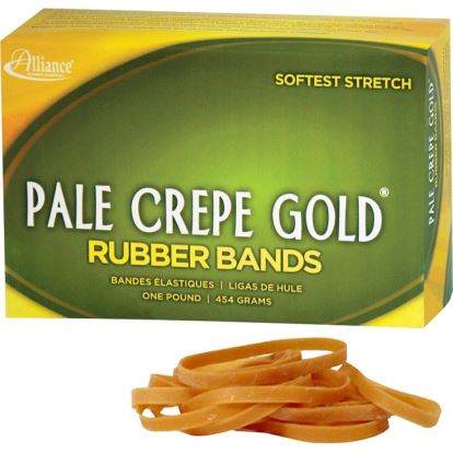 Alliance Rubber 20185 Pale Crepe Gold Rubber Bands - Size #181