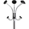 Chromy Coat Stand, 12 Knobs, 16w x 16d x 70.5h, Chrome/Black2