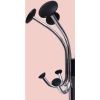 Chromy Coat Stand, 12 Knobs, 16w x 16d x 70.5h, Chrome/Black7