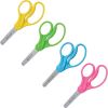 For Kids Scissors, Blunt Tip, 5" Long, 1.75" Cut Length, Assorted Straight Handles, 12/Pack1