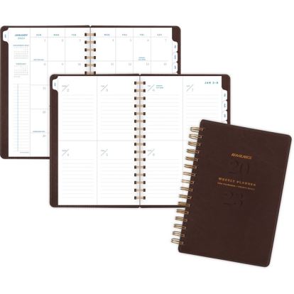 At-A-Glance Signature Collection Weekly/Monthly Planner, Brown1