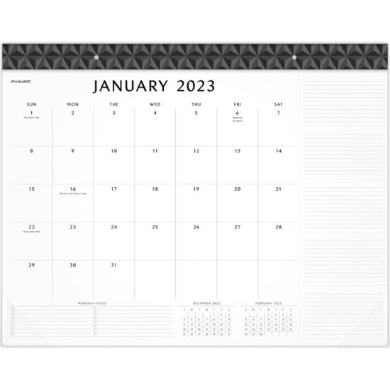 At-A-Glance Elevation 2023 Monthly Desk Pad Calendar, Standard, 21 3/4" x 17"1