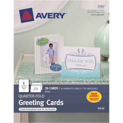 Avery&reg; Inkjet Greeting Card - White1