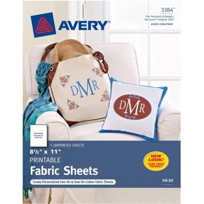 Avery&reg; Fabric Sheet - White1