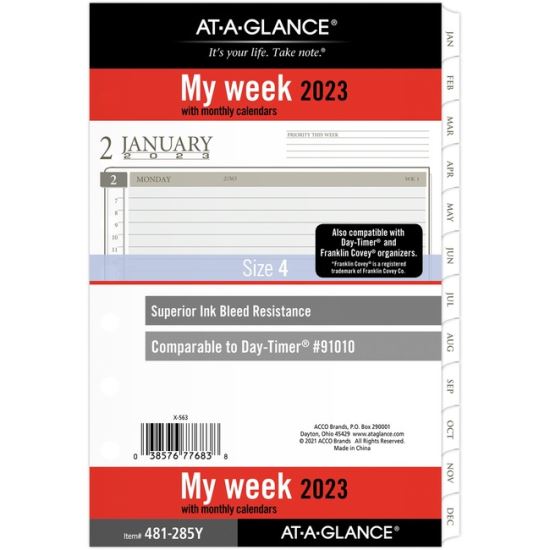 Day Runner Weekly Planner Loose-leaf Refill1