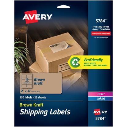 Avery&reg; Kraft Brown Shipping Labels1