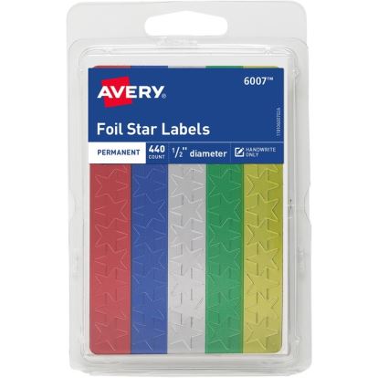Avery&reg; Assorted Foil Star Labels1