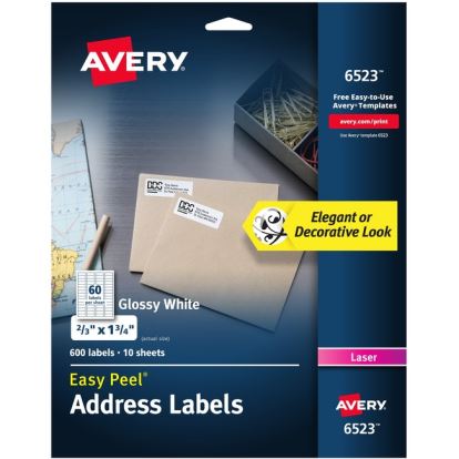 Avery&reg; Easy Peel Glossy Address Labels1