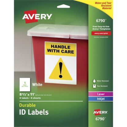 Avery&reg; Easy Peel Full Sheet Durable ID Labels1
