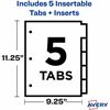Big Tab Insertable One-Pocket Plastic Dividers, 5-Tab, 11.13 x 9.25, Assorted, 1 Set5