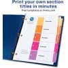 Avery&reg; Customizable Table of Contents Dividers, Ready Index(R) Printable Section Titles, Preprinted 1-5 Multicolor Tabs, 3 Sets (11070)2