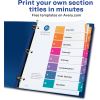 Avery&reg; Customizable Table of Contents Dividers, Ready Index(R) Printable Section Titles, Preprinted 1-8 Multicolor Tabs, 3 Sets (11071)2