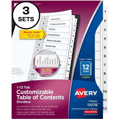 Avery&reg; Ready Index Classic Tab Binder Dividers1